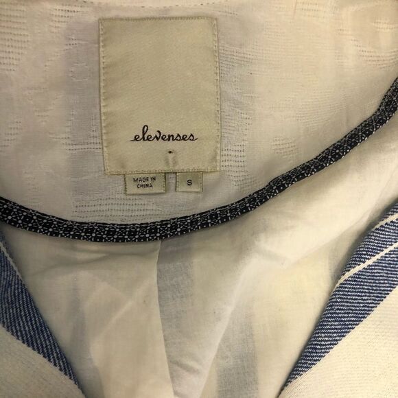 Anthro Elevenses North Channel Stripe Linen Jacket - Picture 10 of 10